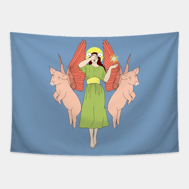 Goddess of Blind Luck Tapestry by The Point