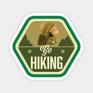 Go Hiking Patch Magnet