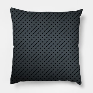 Slick and Stylish Matte Grey Oval Indented Pattern Pillow