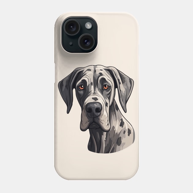 Great Dane Face Phone Case by JunkyDotCom