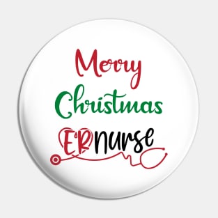 Merry Christmas Er Nurse Pin