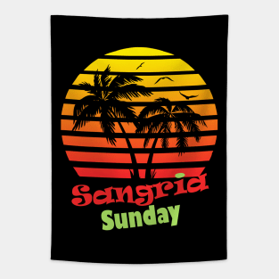 Sangria Sunday 80s Sunset Tapestry