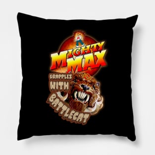 Mighty Max Grapples With Battle Cat Pillow
