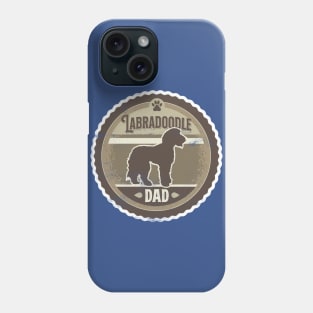 Labradoodle Dad - Distressed Labradoodle Silhouette Design Phone Case