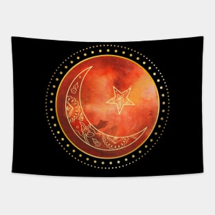 Golden Moon Tapestry