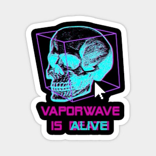 Vaporwave Skull Cyberpunk Style Retro Magnet