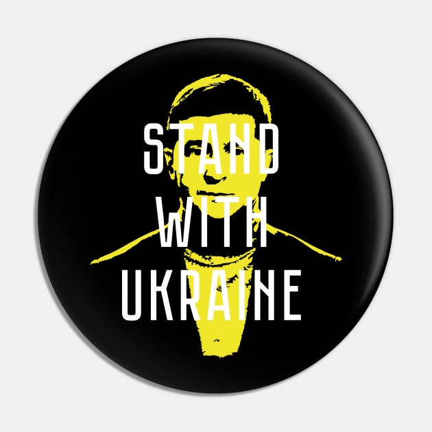 Stand with Ukraine Support Ukraine Pin by Ukraine Prints