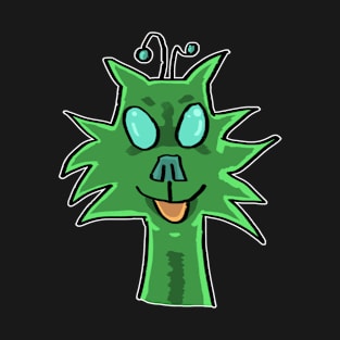 Green alien cat T-Shirt