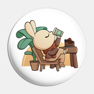 Coffee Shop Bunny Pin