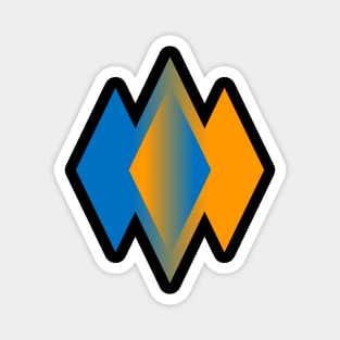 Orange-Blue Diamonds Magnet