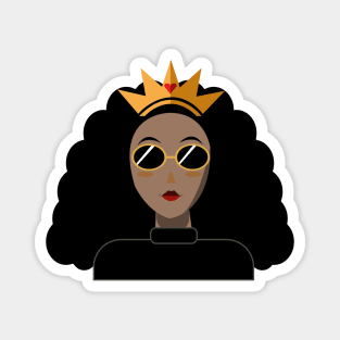 Curly Queen (dark skin version) Magnet