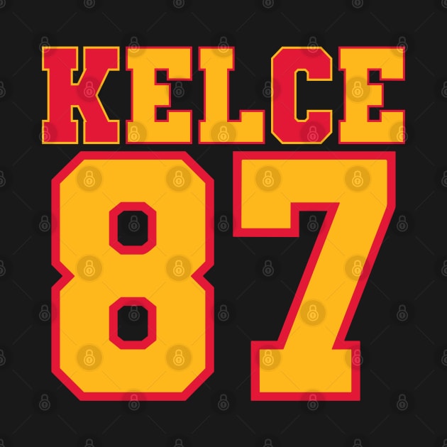 Kelce 87 Kansas City Chiefs Tight End Travis Football by Shirts by Jamie