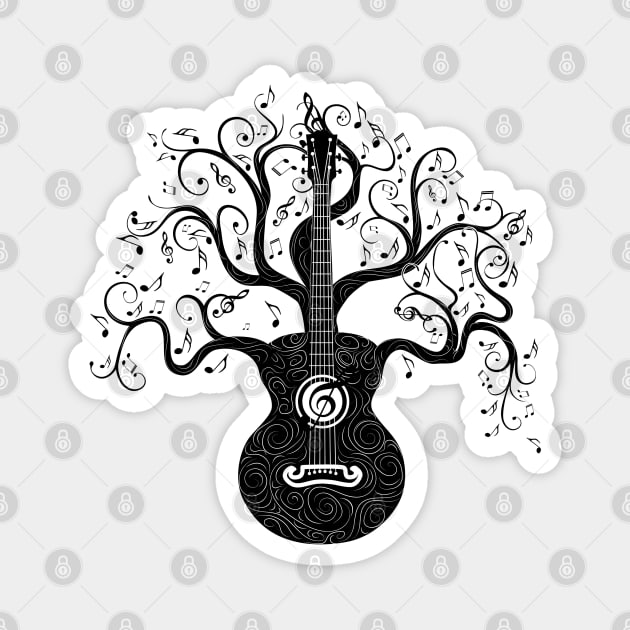 Overgrown guitar tree Magnet by AnnArtshock