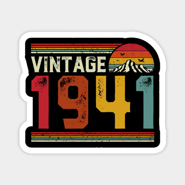 Vintage 1941 Birthday Gift Retro Style Magnet by Foatui