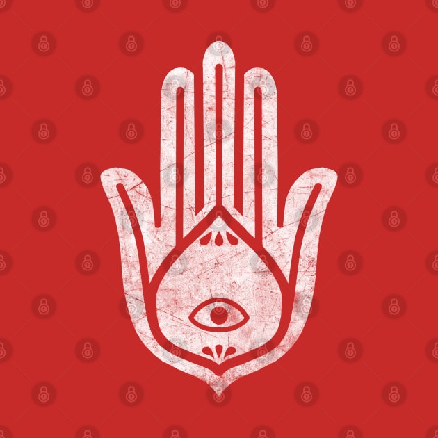 Hamsa 2 White Halftone by GAz