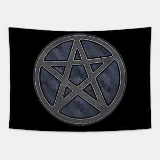 Grey Stone Effect Pentagram Tapestry