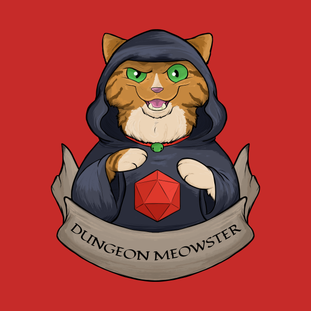 Discover Dungeon Meowster Tabby Cat - Dungeon Master - T-Shirt