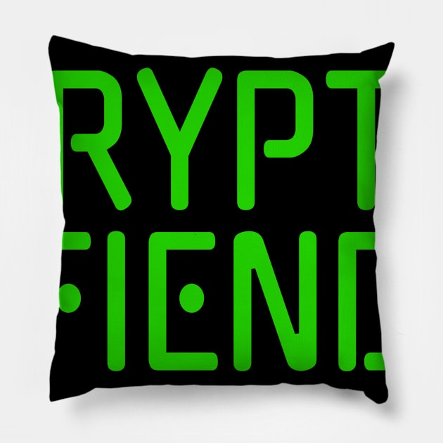 Crypto Fiend Coder Design Pillow by HighBrowDesigns