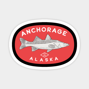 Anchorage Alaska Fishing Magnet