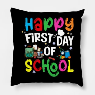 Back To School Happy First Day Of School Teacher Student Pillow