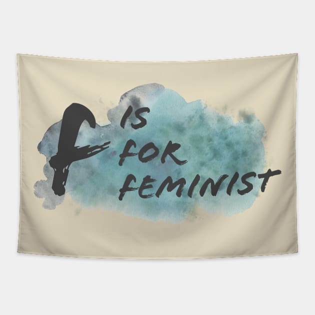 F for Feminist Tapestry by VectHER Art & Design