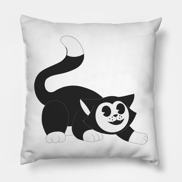 Playful Kitty Pillow by MxMelmelB