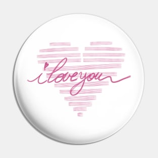 I Love You Writing Pin