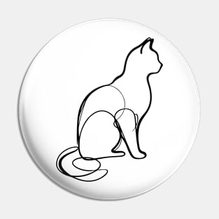 cat one line art Pin