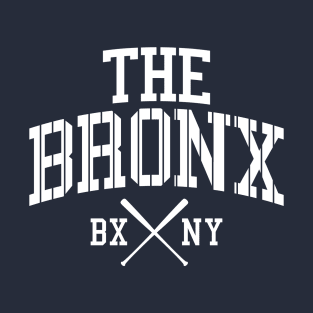 New York 'The Bronx' Pinstripe Baseball Script Fan T-Shirt T-Shirt