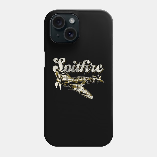 Spitfire RAF Fighter Aircraft Plane Airplane British UK Supermarine Retro vintage Phone Case by BeesTeez