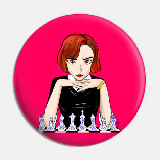 beth harmon the chess master, queen's gambit art Pin