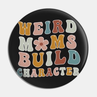 Groovy Distressed Weird Moms Build Character Retro Gradient Aesthetic Flower Pin