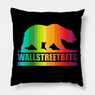 Wallstreetbets Gay Bear - Stock market - Stonks Meme Pillow