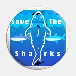 Save the sharks! Pin