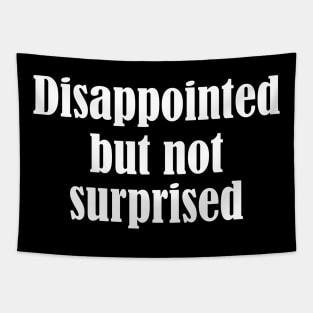 disappointed but not surprised - white text Tapestry