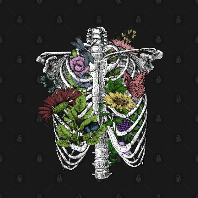 Floral ribcage by Dr.Bear