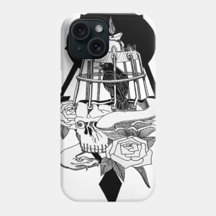 Bird in Skull Cage Phone Case