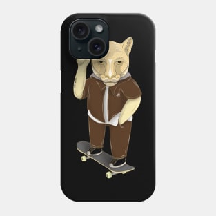 skateboarder cougar dog Phone Case