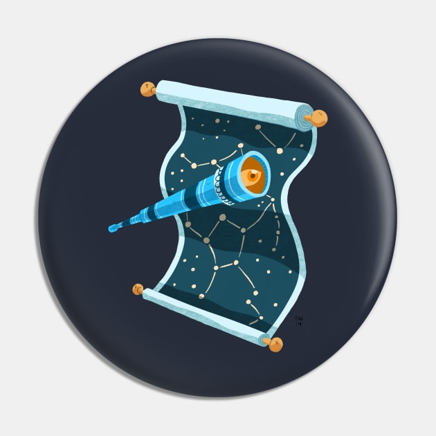 Astronomy Pin by washburnillustration