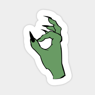 Witch Hand Halloween Magnet