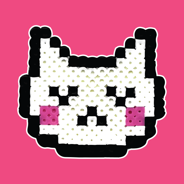 Sleepy Cat 8-bit Pixel Art by StebopDesigns