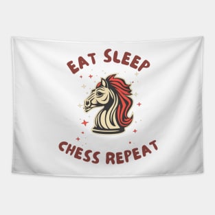 Eat sleep chess repeat Tapestry