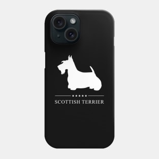 Scottish Terrier Dog White Silhouette Phone Case