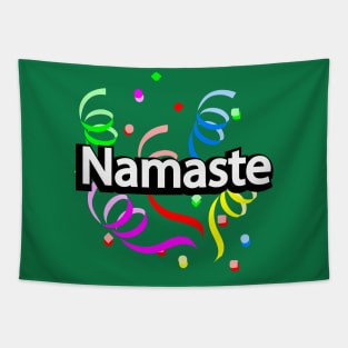 Namaste typographic artwork Tapestry