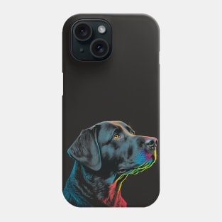 Black Lab Profile Painting Phone Case