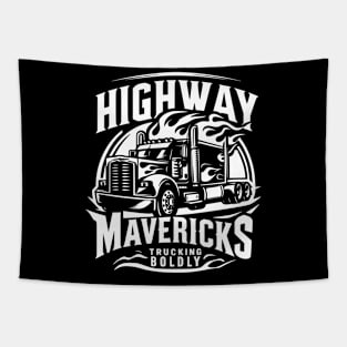 Highway Mavericks Trucking Boldly Tapestry