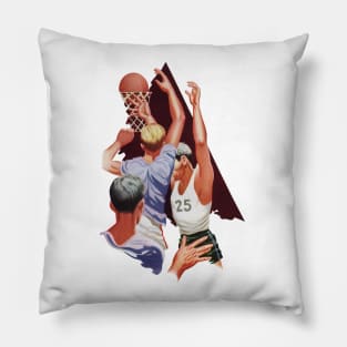 Vintage Basketball Players Pillow