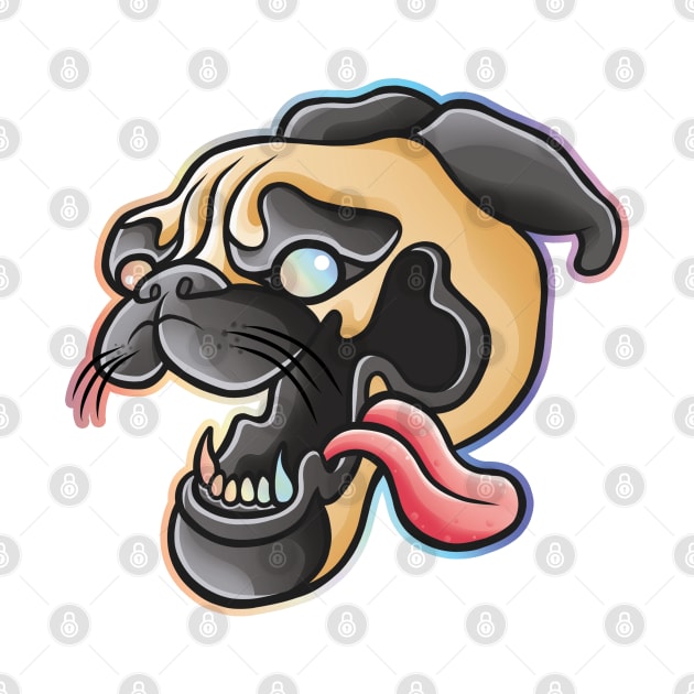 Crazy Pug Funny Dog by SmittyGFX