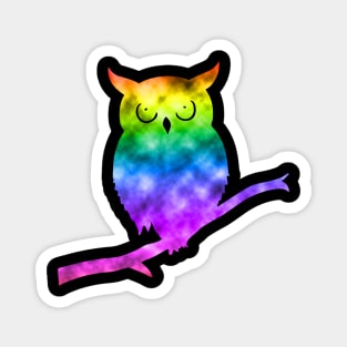 Rainbow Owl Magnet