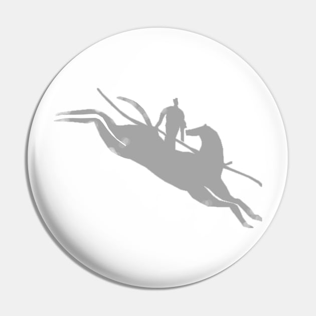 Rider and the Galloping Horse Pin by mindprintz